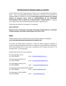 Convocatoria - Sociedad Boliviana de Bioquímica Clínica
