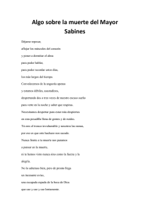 Algo sobre la muerte del Mayor Sabines