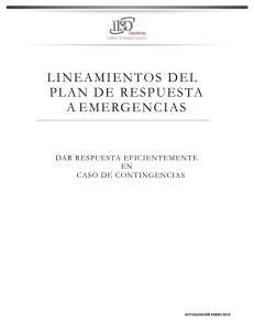 lineamientos del plan de respuesta a emergencias
