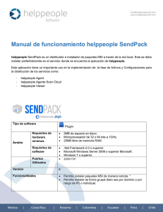 Manual de funcionamiento helppeople SendPack