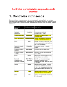 1. Controles intrínsecos Controles y propiedades empleados en la practica1