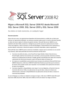 Migrar a Microsoft SQL Server 2008 R2 desde Microsoft SQL Server
