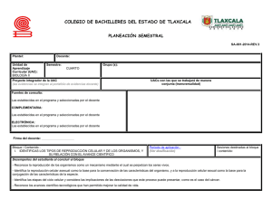 COLEGIO DE BACHILLERES DEL ESTADO DE TLAXCALA PLANEACIÓN SEMESTRAL