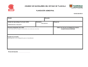 COLEGIO DE BACHILLERES DEL ESTADO DE TLAXCALA PLANEACIÓN SEMESTRAL