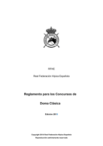 Reglamento Doma Clásica 2015 - Federación Hípica de Madrid