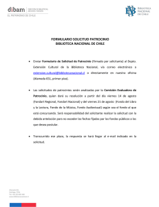 formulario solicitud patrocinio biblioteca nacional de chile