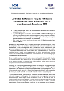 La Unidad de Mama del Hospital HM Modelo conmemora su tercer