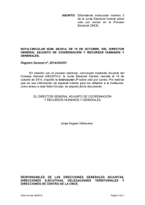 instrucción núm. 3 sobre voto por correo