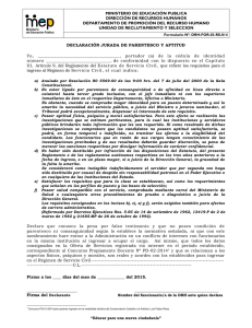 Declaración Jurada Parentesco y Requisitos (art 9 RESC)