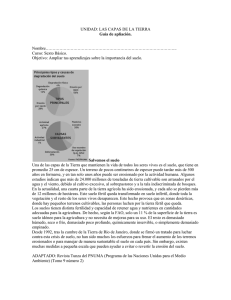 UNIDAD: LAS CAPAS DE LA TIERRA Guía de apliación. Nombre