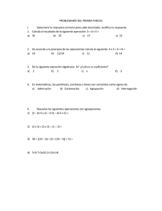 Problemario de Matemáticas I, primer parcial