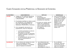 Cuadro Comparativo de Las Plataformas y la Generación de
