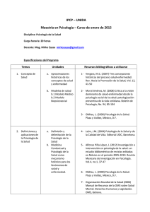 UNIDA Maestr&iacute;a en Psicolog&iacute;a &ndash; Curso de enero de 2015
