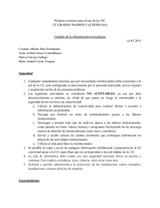 Políticas escolares para el uso de las TIC I.E.LIBARDO MADRID