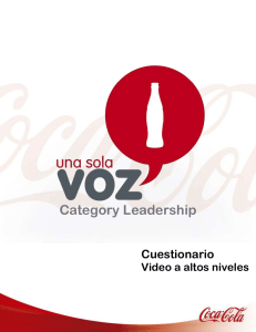 Cuestionario Video a altos niveles Category Leadership