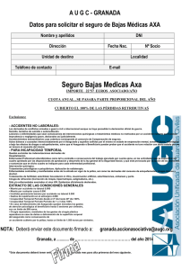 Solicitud seguro anual de Bajas Medicas AXA`14