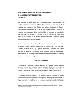 CIUDADANOS DIPUTADOS INTEGRANTES DE ESTA H. LIX LEGISLATURA DEL ESTADO, PRESENTE: