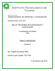 Instituto Tecnológico de Tijuana  Departamento de Sistemas y Computación