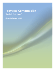 Proyecto Computación “English First Steps”