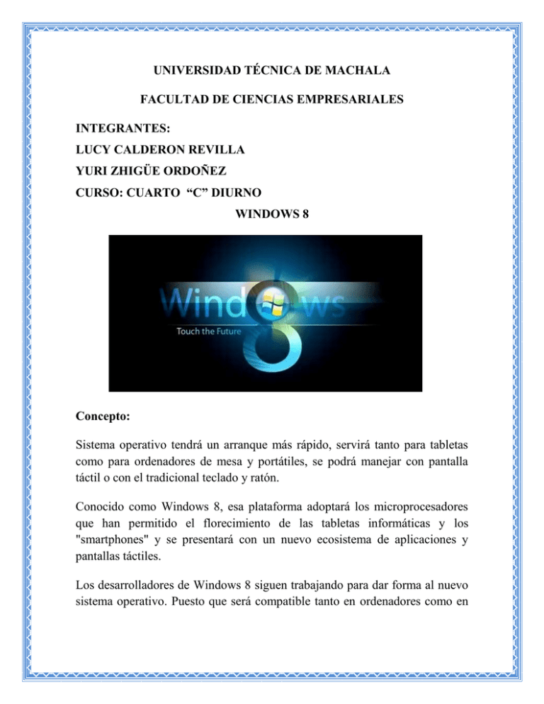 Funcionamiento Del Windows 8