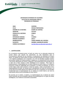 UNIVERSIDAD EXTERNADO DE COLOMBIA FACULTAD DE CONTADURIA PÚBLICA PROGRAMA DE PREGRADO