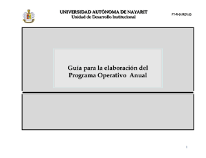 Programa Operativo Anual 2004 - Universidad Autónoma de Nayarit