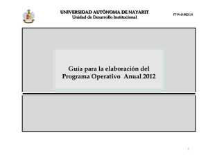 Programa Operativo Anual 2004 - Universidad Autónoma de Nayarit