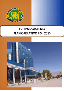 Plan Operativo Institucional 2015