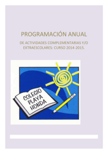 programación anual de actividades complementarias 2014-2015
