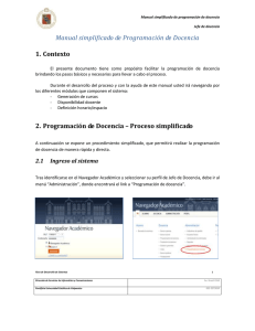 Manual Simplificado de Programación de Docencia