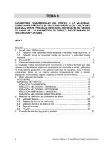 tema 6 - par&aacute;metros fundamentales del tr&aacute;fico ii. la velocidad