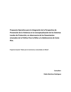 PANIAMOR, Paz, UNICEF, Prevención, Violencia, Agenda Niñez