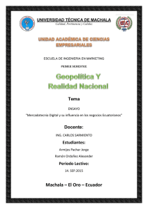 Ensayo-Geopolitica (1) - Universidad Técnica de Machala