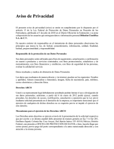 Aviso de privacidad - Grupo Difusión Científica