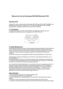 Manual de Uso del Gamepad NR-3500 Bluetooth PS3 Introducción