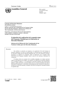 A Asamblea General Naciones Unidas Consejo de Derechos Humanos