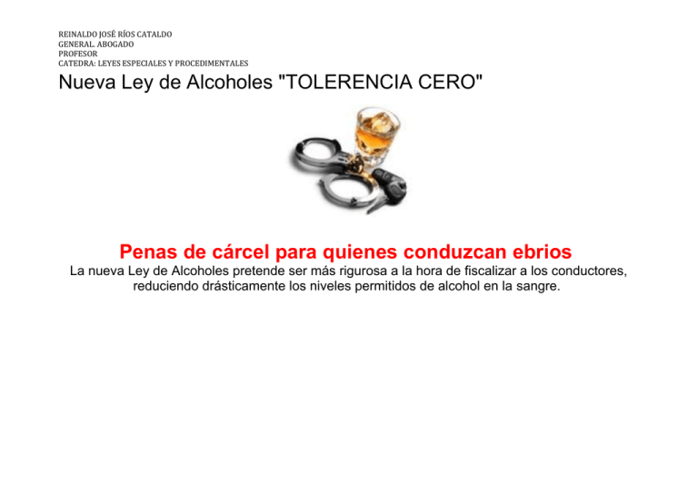 Nueva Ley de Alcoholes