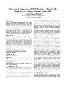 Esquema de Seguridad en SOAP Basado en OpenSAML