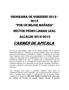 Carmen de Apicala - Tolima - PG - 2015