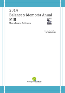 Balance y Memoria Anual MIB 2014