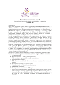 Manifiesto sobre el Sistema Penal Juvenil Argentina.
