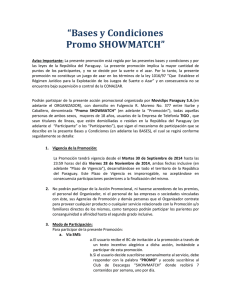 Bases y Condiciones Promo SHOWMATCH