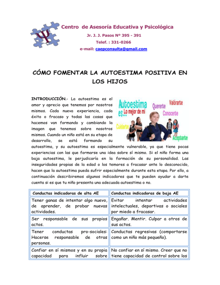 C mo Fomentar La Autoestima De Los Hijos
