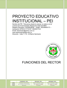 PROYECTO EDUCATIVO INSTITUCIONAL * PEI