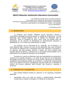 Relación Institución Educativa-Comunidad