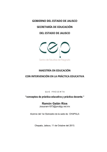 “conceptos de práctica educativa y práctica docente.“ Ramón Galán Ríos
