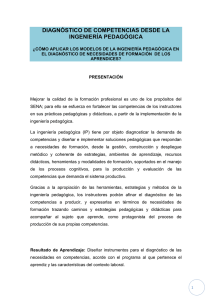 DIAGN&Oacute;STICO DE COMPETENCIAS DESDE LA INGENIER&Iacute;A PEDAG&Oacute;GICA