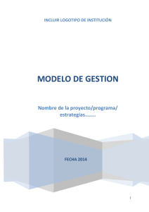 MODELO DE GESTION - Ministerio de Salud Pública