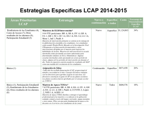 Estrategias Específicas LCAP 2014-2015