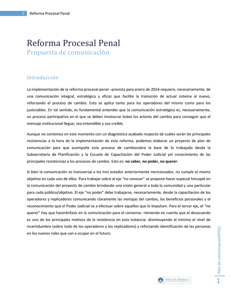 Reforma Procesal Penal